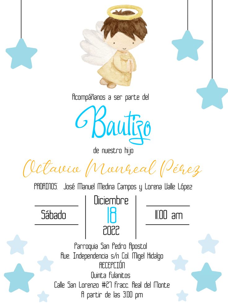 Invitación de Bautizo